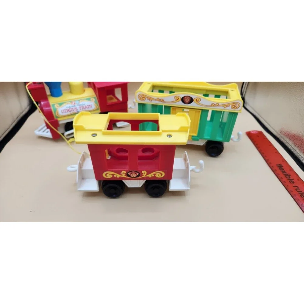 Vintage 1973 Fisher Price Little People Play Family Circus Train 991